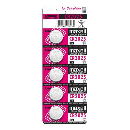 MAXELL - BATTERIA A BOTTONE AL LITIO CR2025 3V BLISTER*5