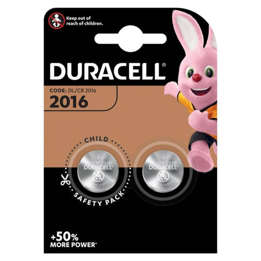 DURACELL - BATTERIA A BOTTONE AL LITIO CR2016 3V BLISTER*2