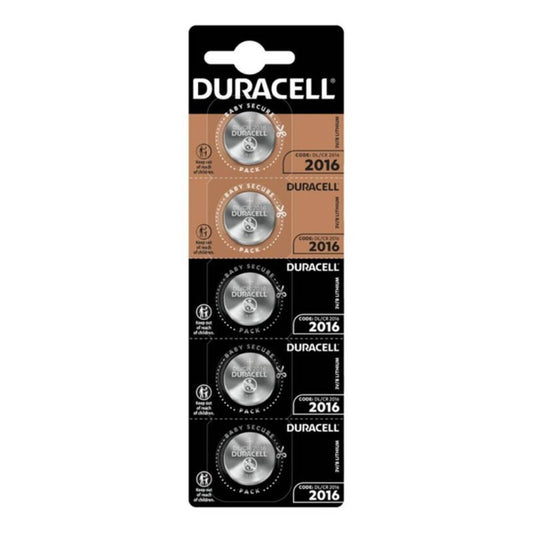 DURACELL - BATTERIA A BOTTONE AL LITIO CR2016 3V BLISTER*5