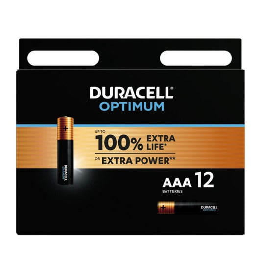 DURACELL - BATTERIA ALCALINE AAA OPTIMUM 200 LR03 BLISTER*12