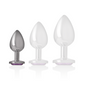 INTENSO - PLUG ANALE IN ALLUMINIO E VETRO VIOLA TAGLIA S