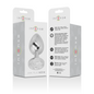 INTENSO - PLUG ANALE IN METALLO ALLUMINIO CON VETRO ARGENTATO TAGLIA M