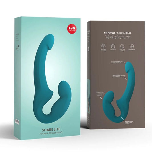FUN FACTORY - SHARE LITE DOPPIO DILDO IMBRACATURA BLU SCURO