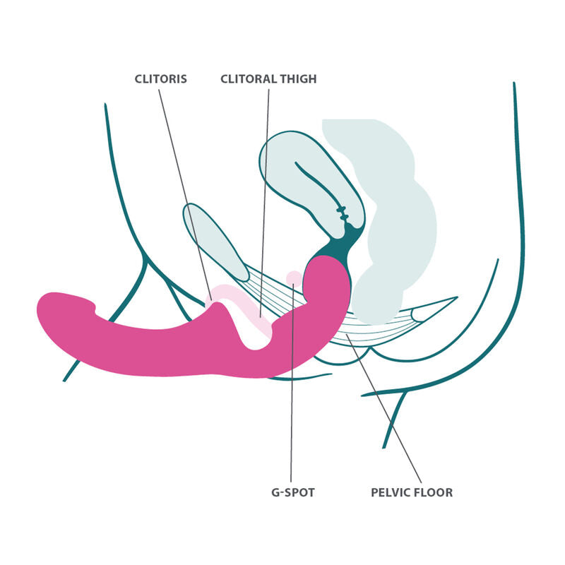 FUN FACTORY - SHARE LITE DOPPIO DILDO IMBRACATURA BLU SCURO