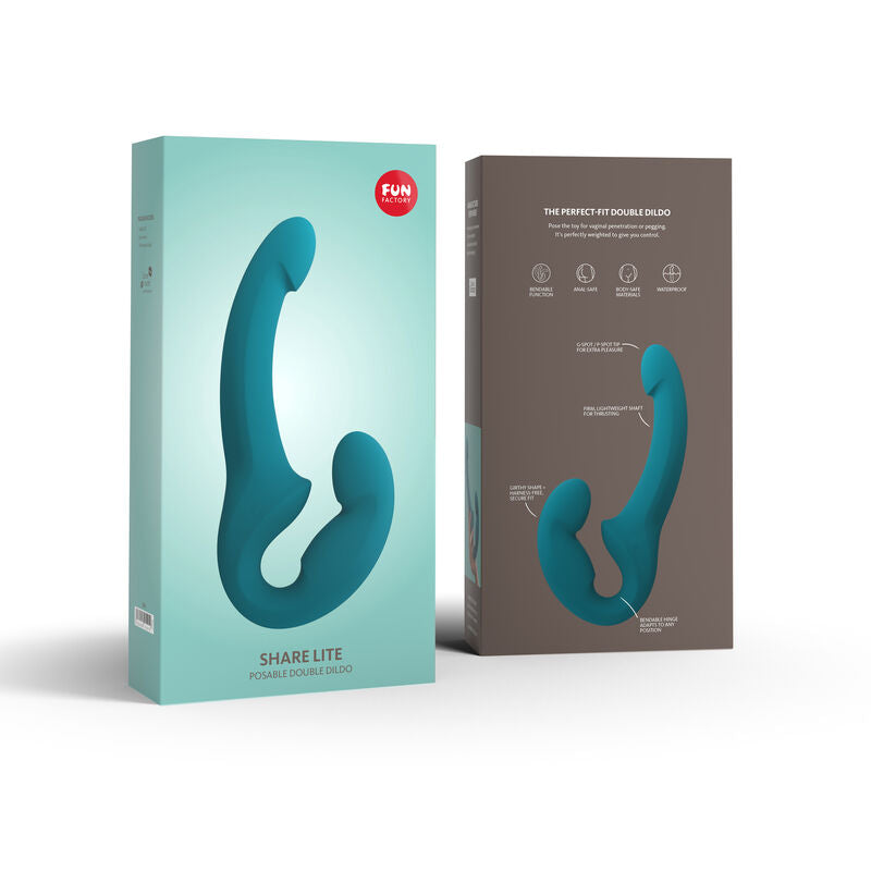 FUN FACTORY - SHARE LITE DOPPIO DILDO IMBRACATURA BLU SCURO