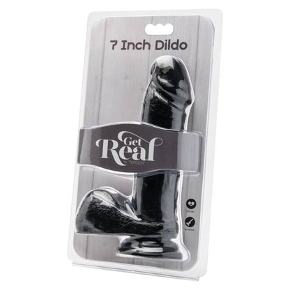 DIVENTA REALE - DILDO 18 CM CON TESTICOLI NERI