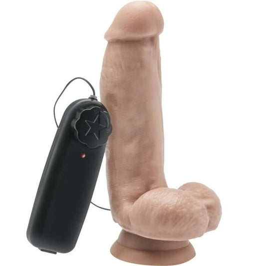 SII REALE - DILDO DA 12 CM CON TESTICOLI VIBRANTI NATURALI