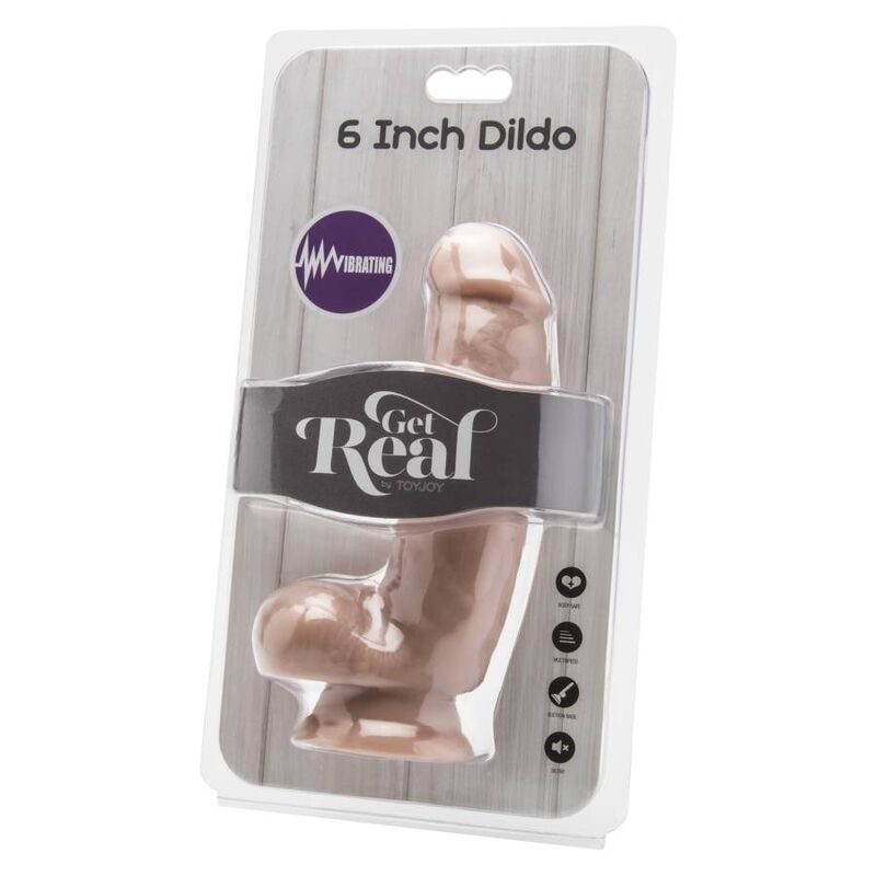 SII REALE - DILDO DA 12 CM CON TESTICOLI VIBRANTI NATURALI