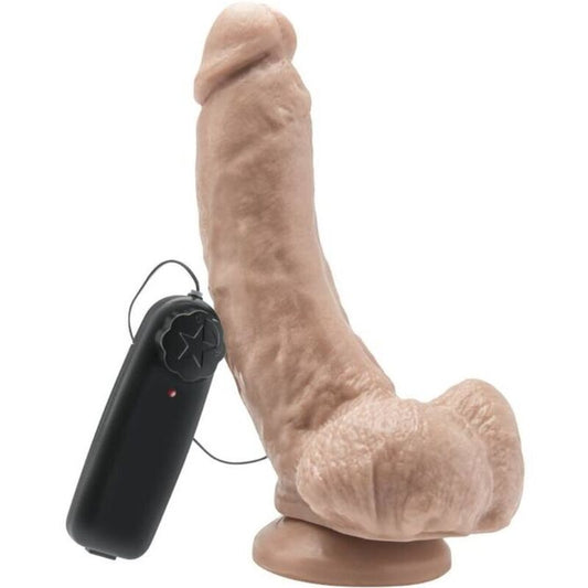 SII REALE - DILDO 20,5 CM CON VIBRATORE NATURALE TESTICOLI
