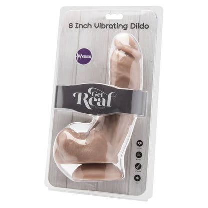 SII REALE - DILDO 20,5 CM CON VIBRATORE NATURALE TESTICOLI