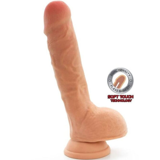 SII REALE - DILDO A DOPPIA DENSITÀ 18 CM CON TESTICOLI NATURALI