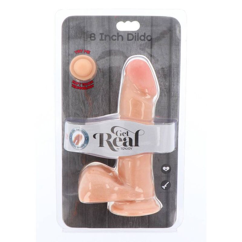 SII REALE - DILDO A DOPPIA DENSITÀ 18 CM CON TESTICOLI NATURALI