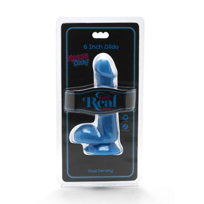 DIVENTA REALE - DILDO HAPPY DICKS 12 CM CON TESTICOLI BLU