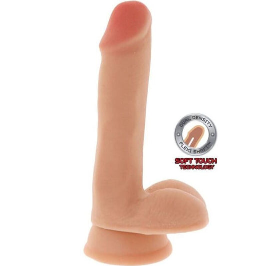 SII REALE - DILDO A DOPPIA DENSITÀ 17 CM CON TESTICOLI NATURALI