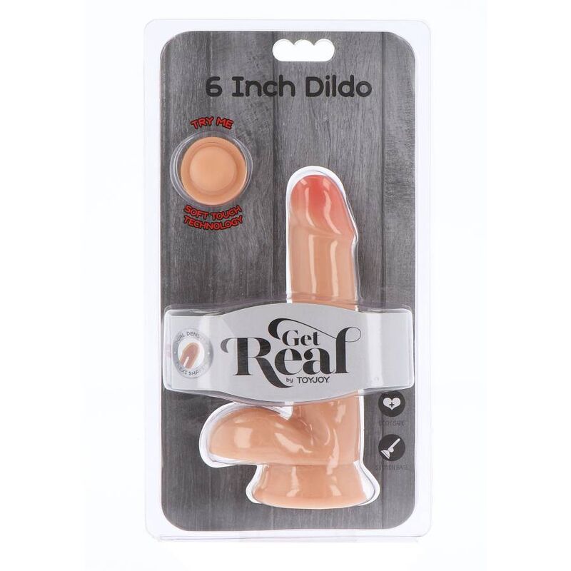 SII REALE - DILDO A DOPPIA DENSITÀ 17 CM CON TESTICOLI NATURALI