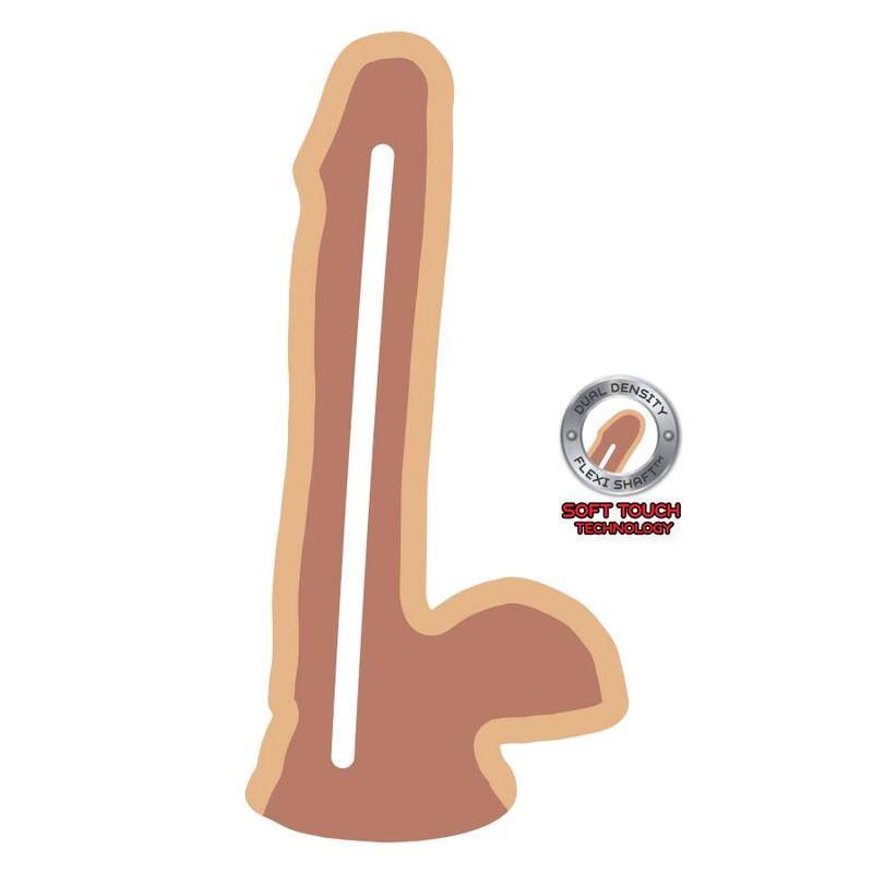 SII REALE - DILDO A DOPPIA DENSITÀ 17 CM CON TESTICOLI NATURALI