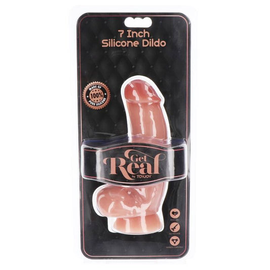 SII REALE - DILDO IN SILICONE DA 18 CM CON TESTICOLI NATURALI