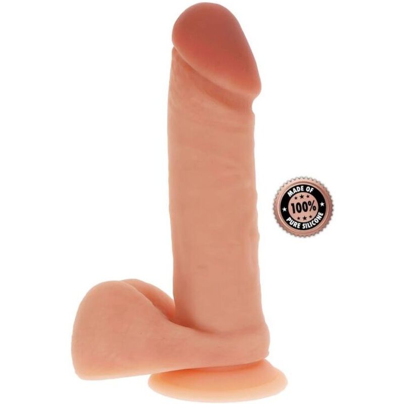 SII REALE - DILDO IN SILICONE DA 20,5 CM CON TESTICOLI NATURALI