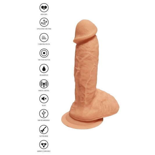 DIVENTA REALE - DILDO VIBRANTE IN SILICONE NATURALE