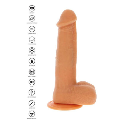DIVENTA REALE - DILDO VIBRANTE CON PALLINE ROTANTI NATURALE