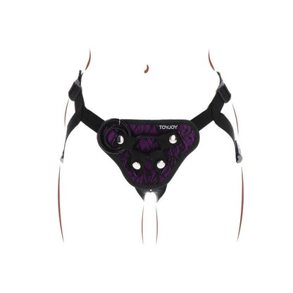 SII REALE - IMBRACATURA VIOLA CON PIZZO E STRAP-ON