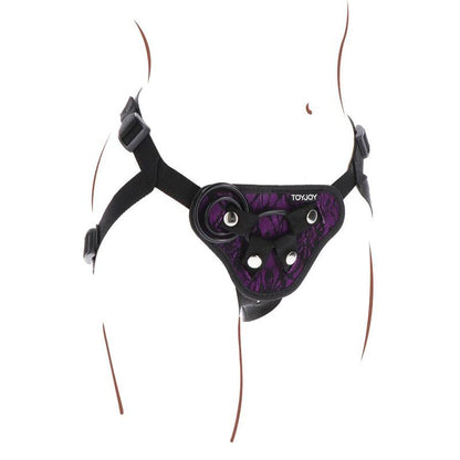 SII REALE - IMBRACATURA VIOLA CON PIZZO E STRAP-ON