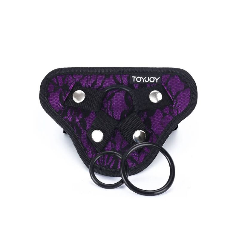 SII REALE - IMBRACATURA VIOLA CON PIZZO E STRAP-ON