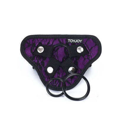 SII REALE - IMBRACATURA VIOLA CON PIZZO E STRAP-ON