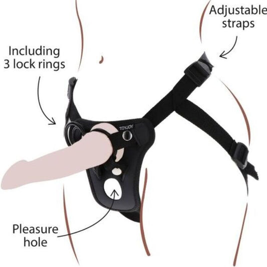 DIVENTA REALE - IMBRACATURA NERA CON STRAP-ON PLEASURE