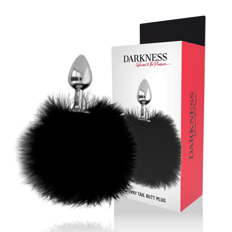 DARKNESS - PLUG ANALE EXTRA CON CODA NERA 7 CM