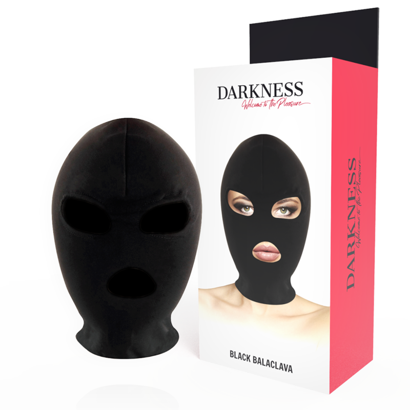 DARKNESS - MASCHERA DI SOTTOMISSIONE BDSM CON BOCCA E OCCHI NERI