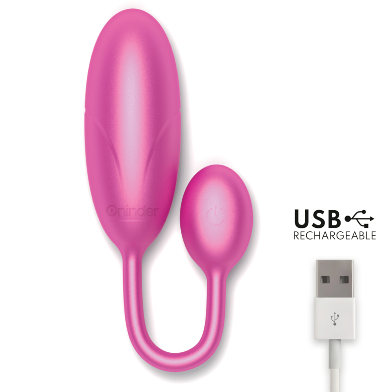 ONINDER - DENVER HUEVO VIBRADOR NEGRO 7 X 2.7 CM - APP GRATUITA