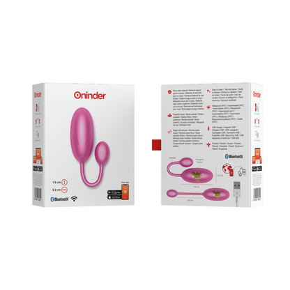 ONINDER - TOKYO HUEVO VIBRADOR NEGRO 7.5 X 3.2 CM - APP GRATUITA