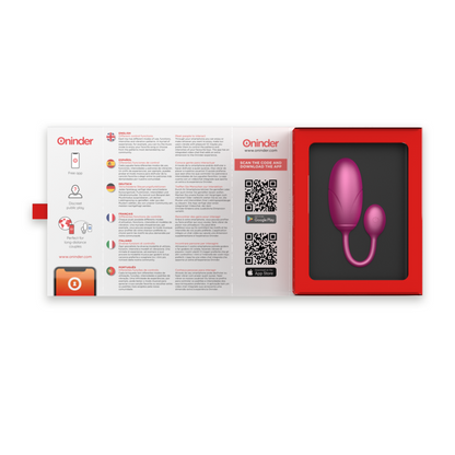 ONINDER - TOKYO HUEVO VIBRADOR NEGRO 7.5 X 3.2 CM - APP GRATUITA