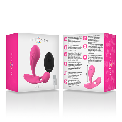 INTENSO - SHELLY DUO ANALE-PERINEO, VAGINALE-CLITORIDE ROSA REMOTO