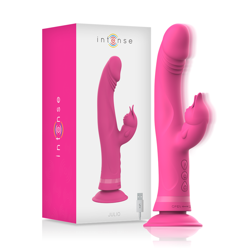 INTENSE - VIBRATORE RABBIT IN SILICONE ROSA LUGLIO