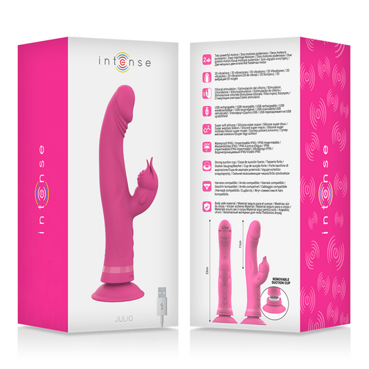 INTENSE - VIBRATORE RABBIT IN SILICONE ROSA LUGLIO