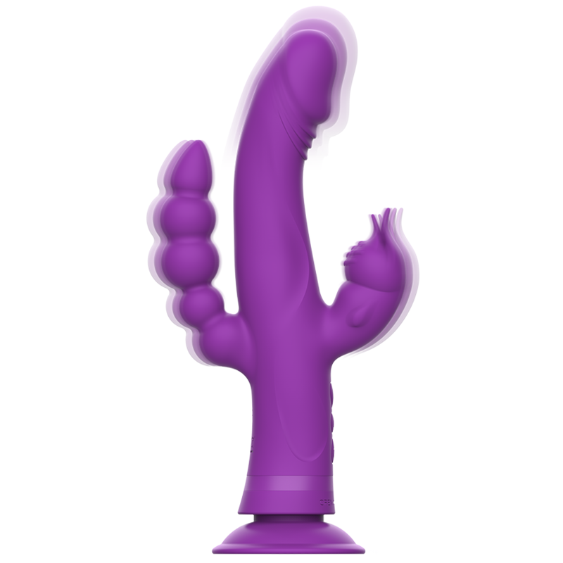 INTENSE - VIBRATORE CASANOVA RABBIT SILICONE TRIPLO MOTORE VIOLA