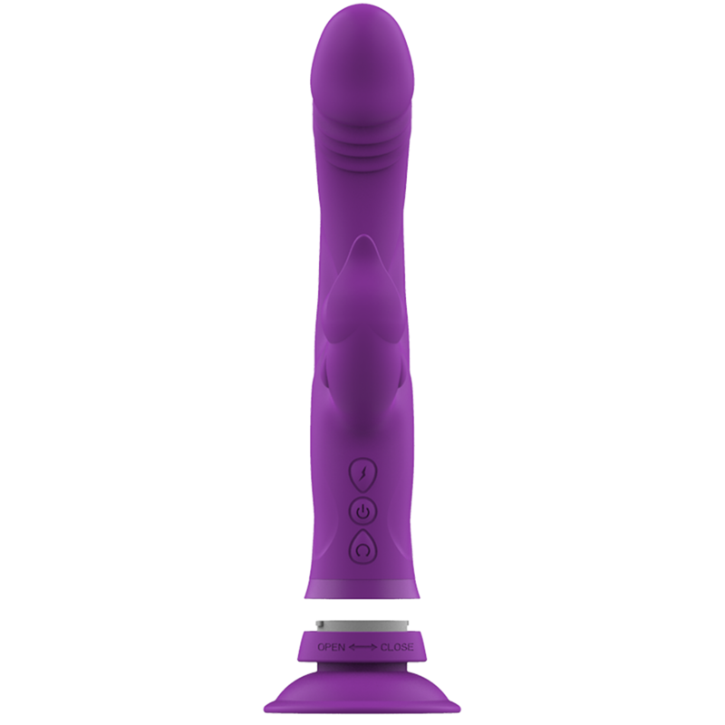 INTENSE - VIBRATORE CASANOVA RABBIT SILICONE TRIPLO MOTORE VIOLA
