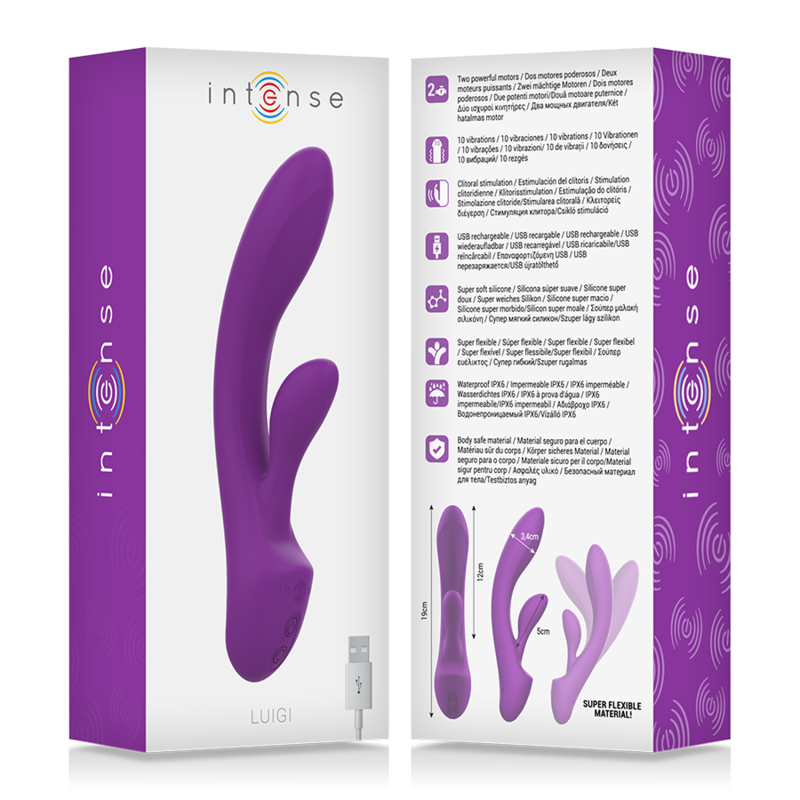 INTENSE - VIBRATORE RABBIT IN SILICONE LIQUIDO LUIGI VIOLA