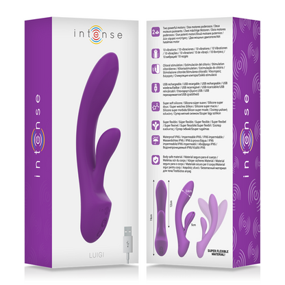 INTENSE - VIBRATORE RABBIT IN SILICONE LIQUIDO LUIGI VIOLA