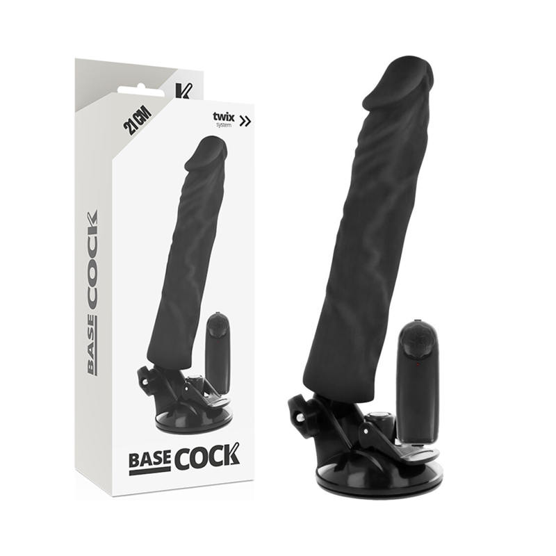 BASECOCK - VIBRATORE REALISTICO TELECOMANDO CARNE 21 CM -O- 4 CM