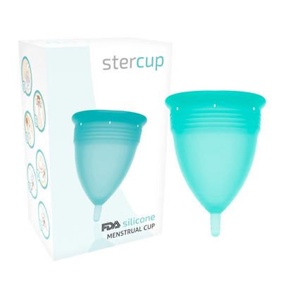 STERCUP - COPPA MESTRUALE IN SILICONE ACQUAMARINA FDA - TAGLIA L