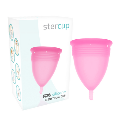 STERCUP - COPPA MESTRUALE ROSA IN SILICONE FDA - TAGLIA L