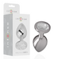 INTENSO - PLUG ANALE IN ALLUMINIO E VETRO ARGENTATO TAGLIA S