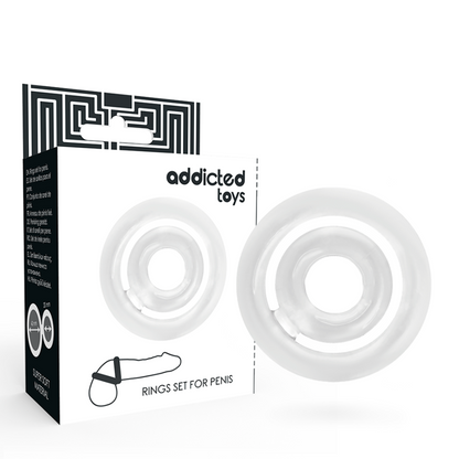 ADDICTED TOYS - SET DI ANELLI PER PENE TRASPARENTI POTENZ