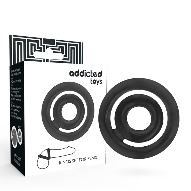 ADDICTED TOYS - POTENZ SET ANELLI PER PENE NERI