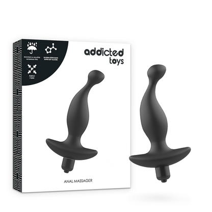 ADDICTED TOYS - MASSAGGIATORE ANALE VIBRANTE NERO MODELLO 1