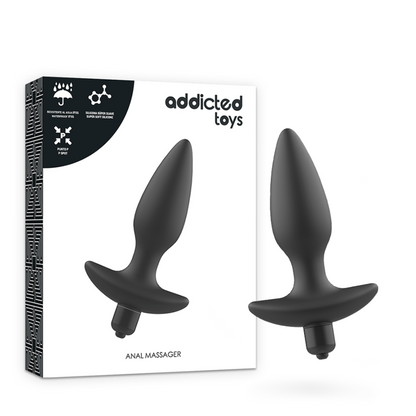 ADDICTED TOYS - PLUG ANALE VIBRANTE NERO PER MASSAGGIATORI