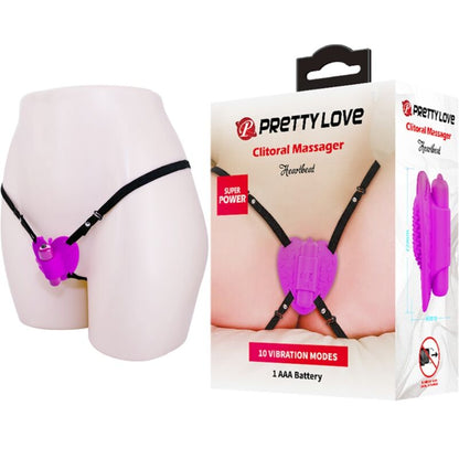 PRETTY LOVE - MASSAGGIATORE CLITORIDEO A BATTITO CARDIACO 10 MODALITÀ DI VIBRAZIONE VIOLA